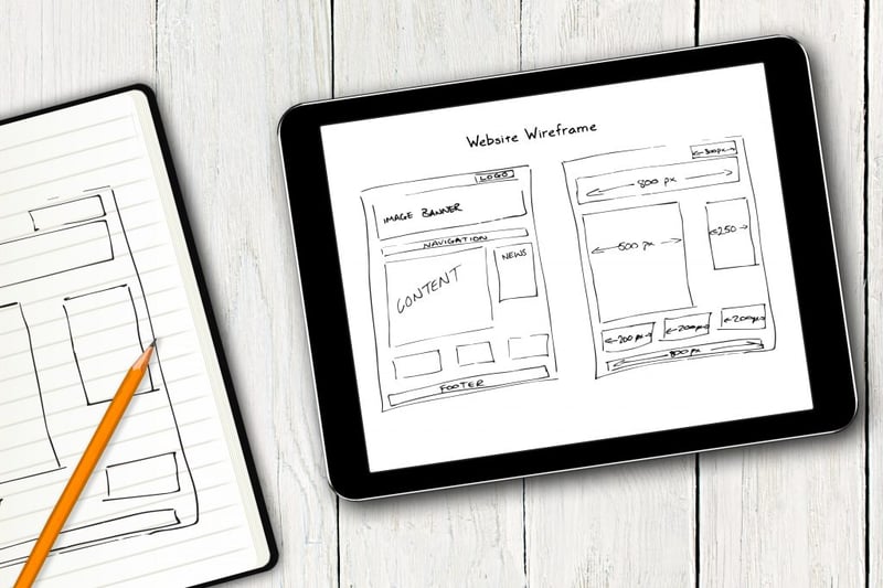 Wireframe pre webovú stránku - Marlotech