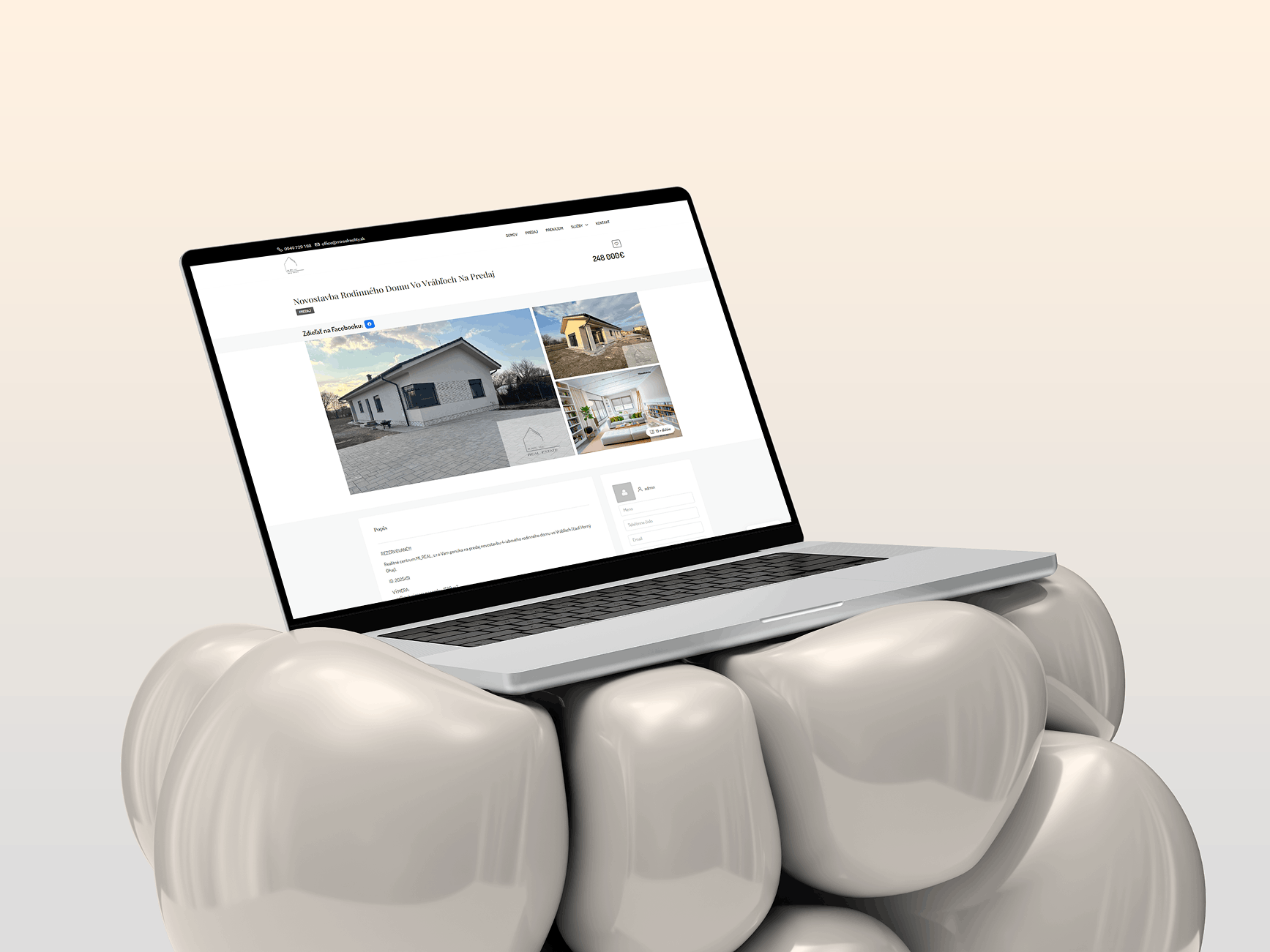 Mireal Reality — realitný web s automatickým importom a FB prepojením